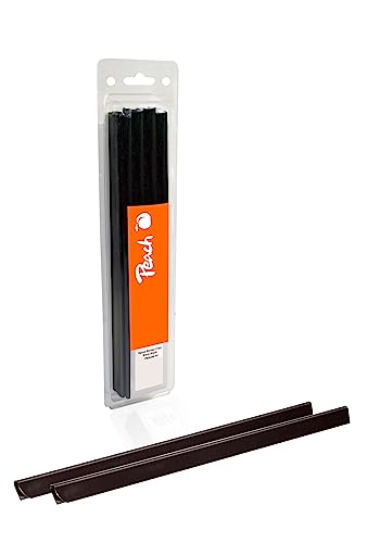 Rails de serrage plastique A4 Peach noirs pour rapports et dossiers