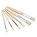 CHICIRIS 6PCS Wooden Stencil Brushes Flexible Brush Set for All Media Painting for Art and Crafting