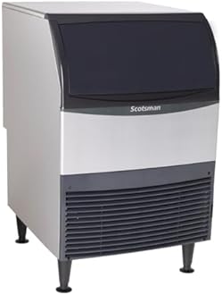 Scotsman UN324A-1 Undercounter Nugget-Style Ice Maker Machine with Bin, 340 lb Daily Production, 80 lb Storage, Stainless Steel, 115V, Air-Cooled Commercial Ice Producer