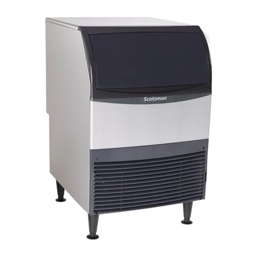 Scotsman UN324A-1 Undercounter Nugget-Style Ice Maker Machine with Bin, 340 lb Daily Production, 80 lb Storage, Stainless Steel, 115V, Air-Cooled Commercial Ice Producer