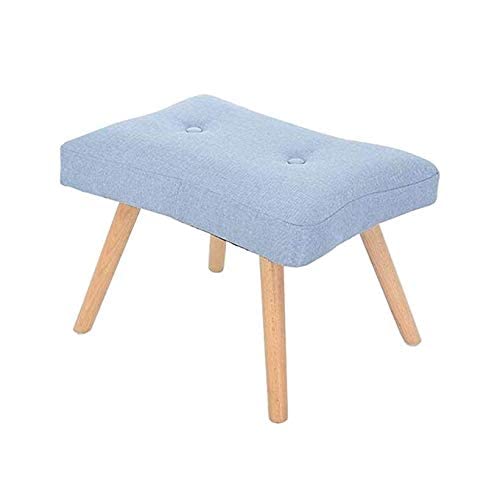 Ottoman en bois massif et assise rembourrée au design scandinave