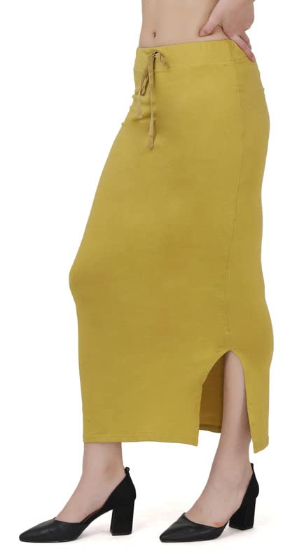 Image of Lycra Blend Cotton Saree Shapewear Petticoat for Women and Girls, Skirts Shapewear Dress for Saree