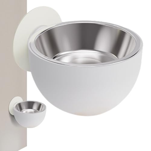 Missmisq Wandmagnetischer Hundenapf Edelstahl Haustier Trinknapf Futter- Und Wasserspender Für Katze Und Hund Wandmontage