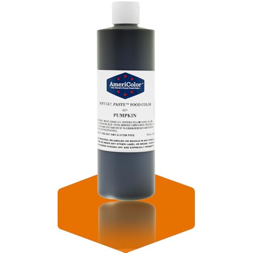 AmeriColor, Pumpkin, 13.5 Ounce Bottle, Soft Gel Paste Food Color
