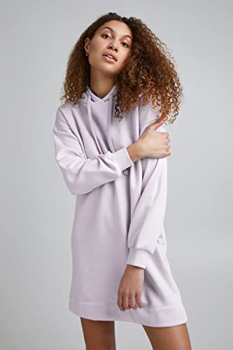 THEJOGGCONCEPT JCSAFINE Dress Women's Long Sweatshirt Pullover Long Jumper with Hood Loose Fit, Orchid Petal (143710), S - Image 2