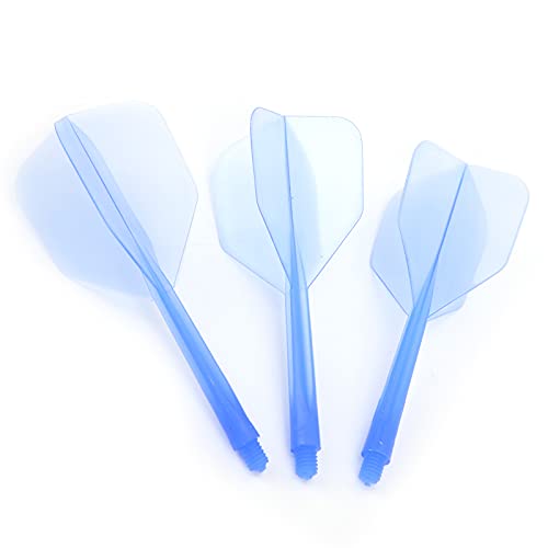 SWOQ Dart Flight Set, Dartschaft und Flights Anti Break 3 STK. 3,1 Zoll Länge 2BA-Gewinde für 90-Grad-Flight für Dart-Spiele(Blau)