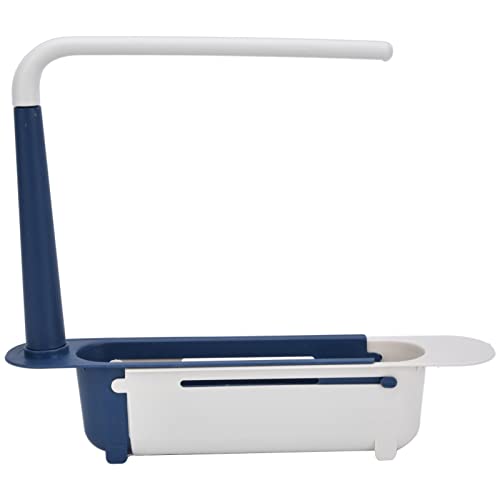 Zerodis Telescopic Sink Storage Rack, Length Freely Adjustable Large Capacity PP Sink Organizer with Tray