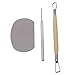 Evwoge 8-Piece Pottery Tool Set, Wooden Clay Sculpting Tools with Sponge, Wire Cutter and Modeling Tools for Ceramics