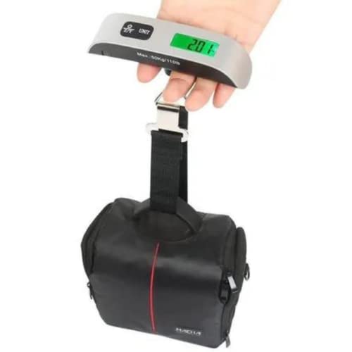 Balança Eletrônica Para Bagagem Digital De Mão Com Gancho Mala 50kg Portátil Visor Grande Em LCD Par