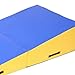 Menolana Gym Tumbling Mat Gymnastics Wedge Indoor Anti Slip 80cmx60cmx30cm Equipment Training for Sports Tumbling Yoga Skill Training, Blue Yellow