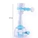 Mixer Tap Modenny Kitchen Tools The Tap Water Hippo Water Spill Control Valve Control Spray Hose Can Rotate 360 Degree Bend At Random (Color : Short blue)