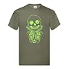 SAUTE STYLES Halloween Glow in The Dark Skeleton Men & Womens T-Shirt | Funny Skull Graphic Tee for Men Women Kids | Spooky Unisex Costume Top (UK, Alpha, 3XL, Regular, Regular, Black) #4