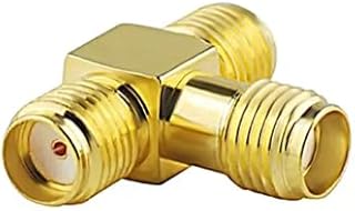 محول اس ام ايه على شكل حرف T مقبس أنثى إلى 2 مقبس أنثى 50 اوم - (نحاس بالكامل)