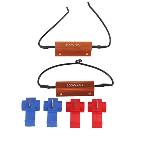 Protector de resistencia de carga LED 2pcs 100W6RJ Resistencia para la lámpara de niebla del instrumento