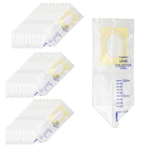 Eruceky 30 Piezas Bolsa de Orina Desechable, Bolsa de Orina Desechable 100ml, para Niños que Viajan y Acampan al Aire Libre