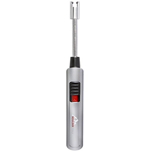 Boulder Tools Rechargeable Arc Lighter - Flameless Lighter - USB Plasma Lighter - Adjustable Extra Long Lighter for Hard to Reach Candles, BBQ Grills, Stoves, Fireplace, Campfires
