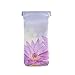 Squeeze Top Sunglasses Pouch Eyeglass Cases PU Leather Soft Anti-Scratch Eyeglass Holder (Purple Lotus)