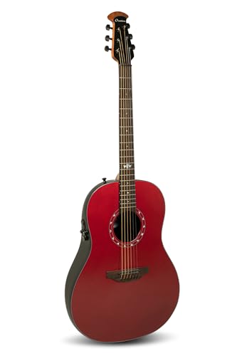 Ovation Guitare électro-acoustique Pro Series Ultra 1516 Mid non coupée - Table en épicéa massif de grade A - Corps en lyrachord mi-profond - Avec étui...