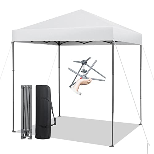 Tangkula 6.6x6.6 Ft Pop Up Canopy, 1 Person Instant Setup...
