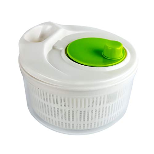 NICEXMAS Spinner de Salada Manual Alface Spinner Máquina de Lavar Frutas Secadora Escorredor Crocado