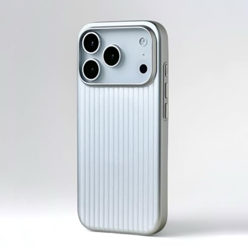 Coque rigide magnétique iPhone 15 Pro argent recharge sans fil antichoc