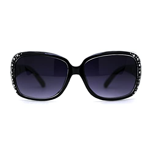 SA106 Womens Luxury Rhinestone Jewel Trim Metal Chain Arm Sunglasses2