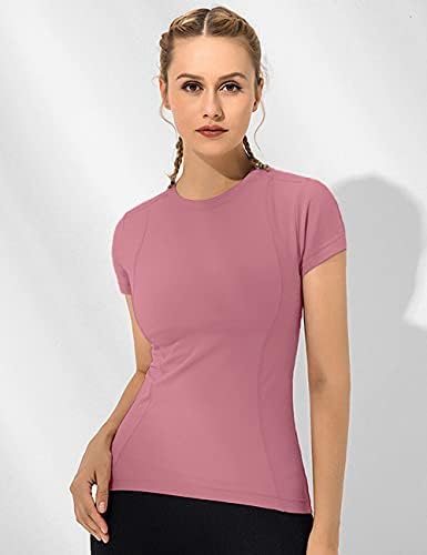 Loovoo Women Workout Shirts 1/2/3 Pack Athletic Compression Tee Dry Fit Yoga Gym Basic Tops