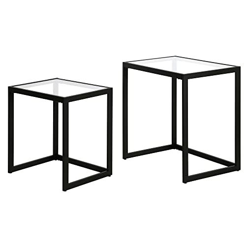 Henn&Hart ST0554 Rectangular Nested Side Table In Blackened Bronze, Table For Living Room thumb #3