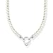Produktbild Thomas Sabo Damen Charm-Kette mit weißen Perlen Silber, aus 925er Sterlingsilber mit runden Beads aus Süßwasserzuchtperlen, Länge 45cm, KE2187-167-14-L45v
