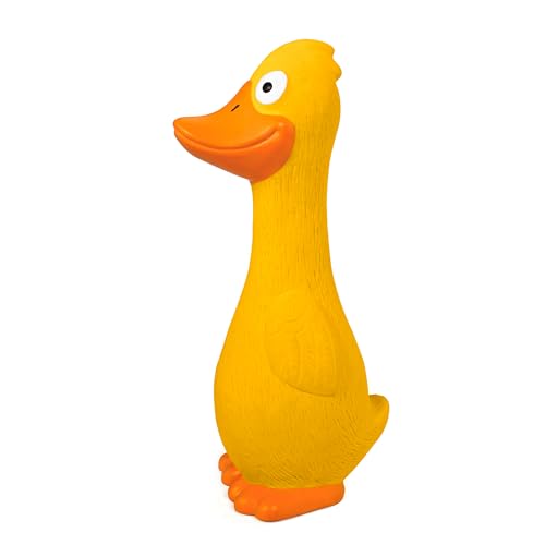 Chiwava 2er Pack 7,9 Zoll Quietschen Latex Hundespielzeug Gelb Ente Interaktives Spiel für kleine mittelgroße Hunde