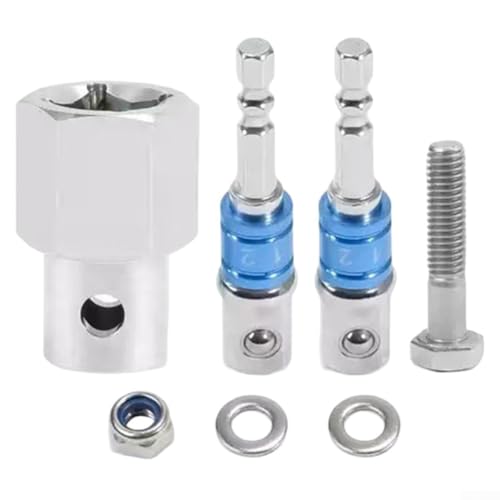 Kit de adaptador de taladro inalámbrico de acero inoxidable para manivela de remolque, incluye adaptadores de enchufe y accesorios de fijación