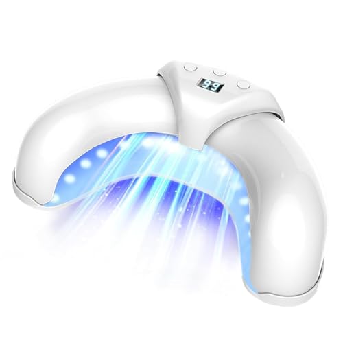 Nail Fungus Laser Treatment LED Light Device - Rechargeable Dual LED 470nm+905nm Toenail & Fingernail Care Equipment 7-Min Daily Use for Thick Discolored Brittle & Deformed Nails White