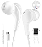USB C Headphones for iPhone 17 Samsung Galaxy S26 S25 S24 Ultra USB C Earphones Wired Headphone with Mic HiFi USBC Headphones for iPhone 16 15 Samsung A17 S24 S25 A56 Google Pixel 9 10 Pro 9a iPad A16