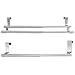 FTVOGUE sobre Puerta Toallero Portarrollos Retráctil Barra de Toalla de Baño de Acero Inoxidable Estante Estante Sin Perforación(40cm Double Bar )