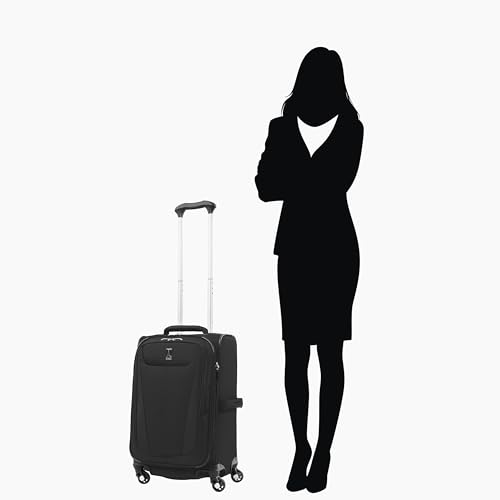 Image of Travelpro Maxlite 5 Softside 2pc Set Expandable Carry On Luggage with 4 Spinner Wheels /Soft Underseat Tote, Lightweight Suitcase, Men and Women, Black