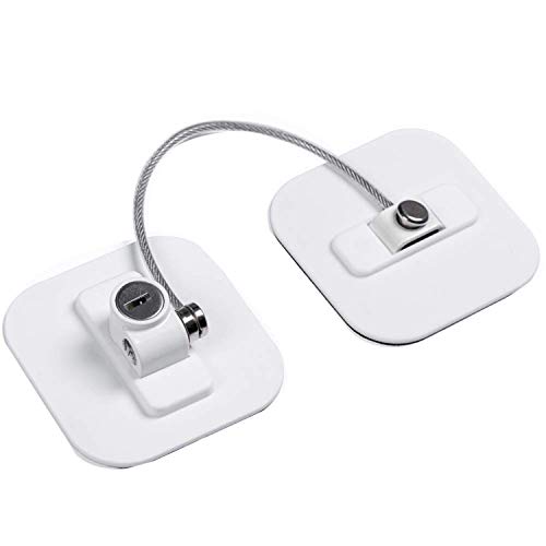 SuanQ Serrure de RéFrigéRateur, Serrures de RéFrigéRateur, Serrure de CongéLateur avec Clé pour la SéCurité des Enfants, Serrures pour Verrouiller le RéFrigéRateur et les Armoires-1Pack