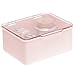 Produktbild mDesign Kosmetik Organizer für das Waschbecken oder Badregal  Aufbewahrungsbox mit Deckel für Make up, Nagellack usw.  stapelbare Schminkaufbewahrung aus Kunststoff  hellrosa und durchsichtig