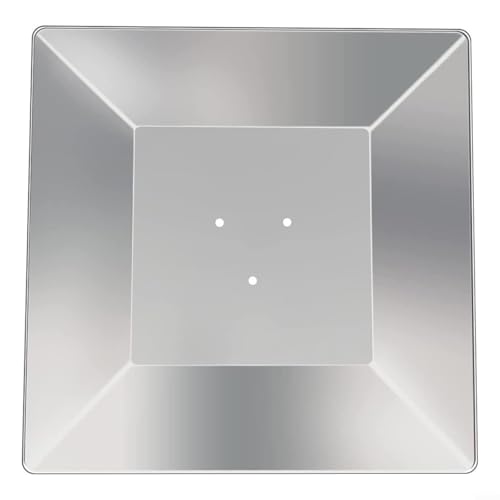 Ersatz Quadratischer Reflektor Flammschutz für Pyramiden Terrassenstrahler, Aluminium Wärmeblech mit 7cm oder 11cm Lochabstand, Silber Abdeckung für Gartenheizung(11cm)