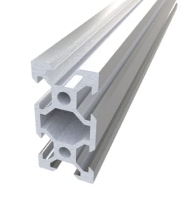 Profilé En Aluminium 20 X 20 L, Type B, Rainure 6 (léger), Argenté