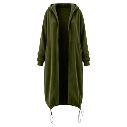 Womens Corduroy Oversized Jackets With Hooded Long Sleeve Fall Coats - image 5