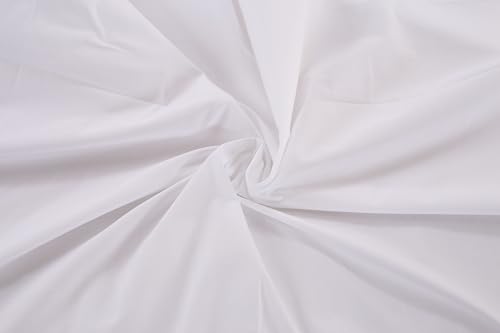 Image of Maspar Slumber 100% Cotton Bed Sheet Set, Bed Sheet (275 x 275 cm) with Two Pillow Covers(50 x 75 cm), King, White