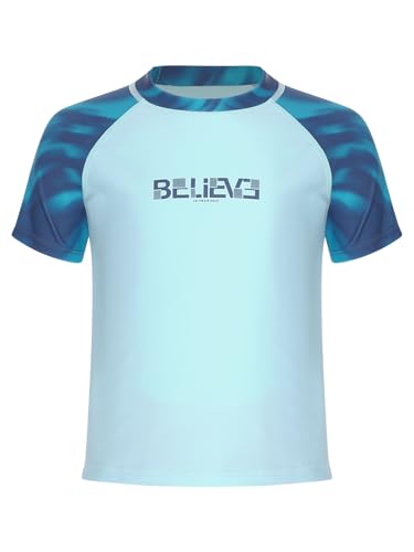 Little Big Girls Pcs Rash Guard Sets Short Sleeve Swim Shirts with Boardshorts Bathing Suits3