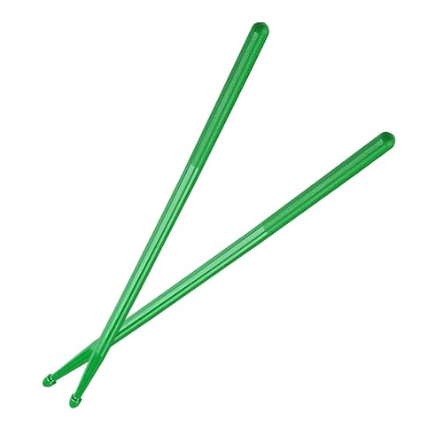 Par de baquetas de nailon para percusión color verde miniatura 1