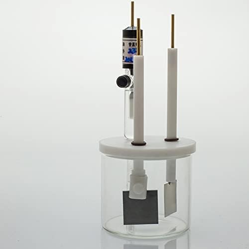 Unsealed Three Electrode Electrochemical Electrolysis Device - High Borosilicate Glass Reaction Tank with PTFE Cover(250ml)