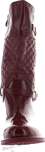 JJF Shoes -27K Kids Girls Link Knee High Side Zip Riding Winter Rain Boots3