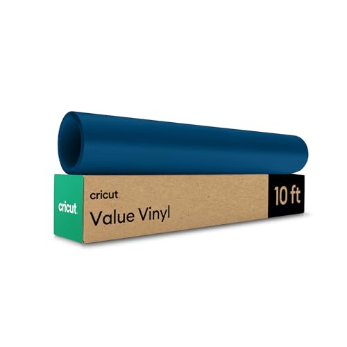 Cricut Value Vinyl | 30.5 cm x 3 m (12 x 10 ft) | Self Adhesive Permanent Vinyl for All Cricut Cutting Machines | Navy Blue
