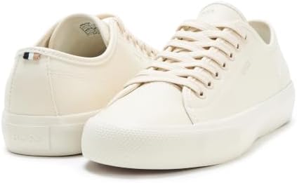 BOSS, Aiden Logo Block Leather Low Top Sneaker, Cloud Dancer, 10 - 2