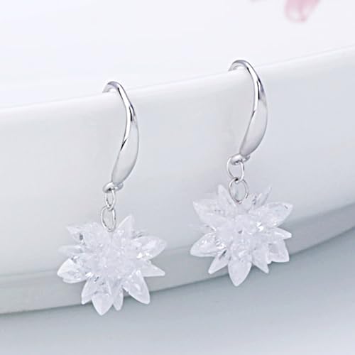 Earrings pendants for girls Sterling Silver Earrings Plant and Animal Design Asymmetrical Earrings Moose & Christmas Tree Fine Jewelry Birthday NewYear Christmas Gifts for Women - Image 4