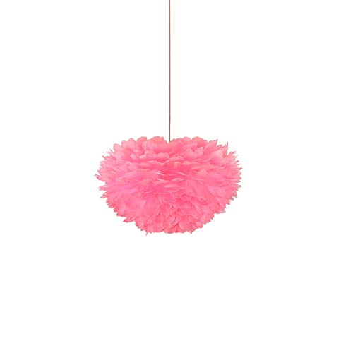 ANXWA Rosa Pluma Lámpara Colgante,E27 Nórdico De Hierro Forjado Lámpara Plafón,Personalidad Creativo Mini Luces De Techo,Tienda De Ropa Dormitorio Luces-Rosa 40cm(16inch)