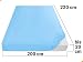 npluseins Microfibre Fitted Sheet - Breathable and Suitable for Allergy Sufferers 1519.2192, 200 x 220 cm, light blue